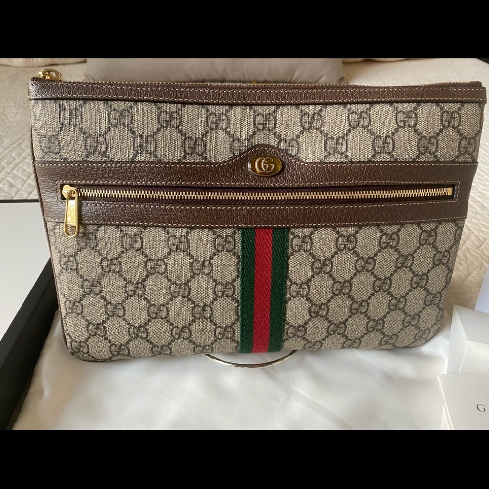 Authentic Gucci Ophidia GG Supreme Pouch